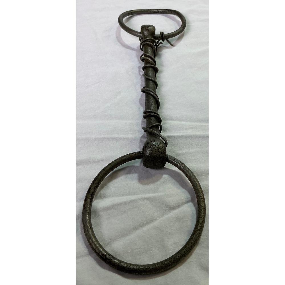 Antique Hand Forged Iron Horse Bit Twisted Wire Mouth Western Tack Equestrian